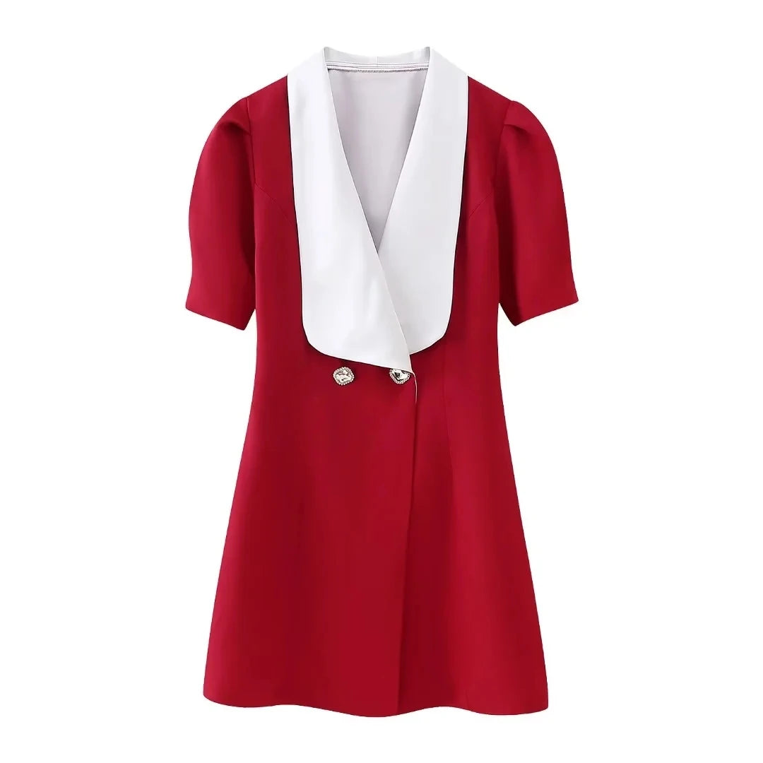 Rosy Cut-Out Ribbon Dress