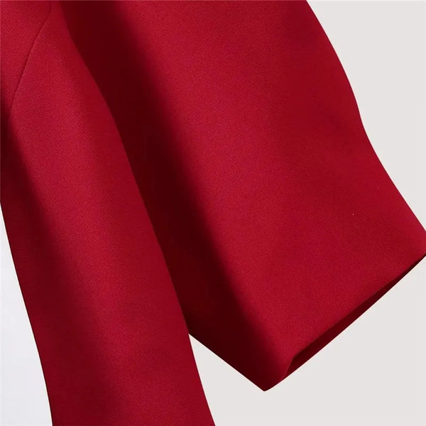 Rosy Cut-Out Ribbon Dress