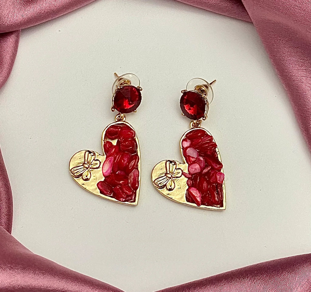 Ruby Luxe Stoned Earrings