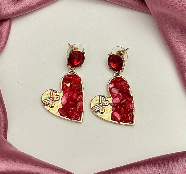 Ruby Luxe Stoned Earrings