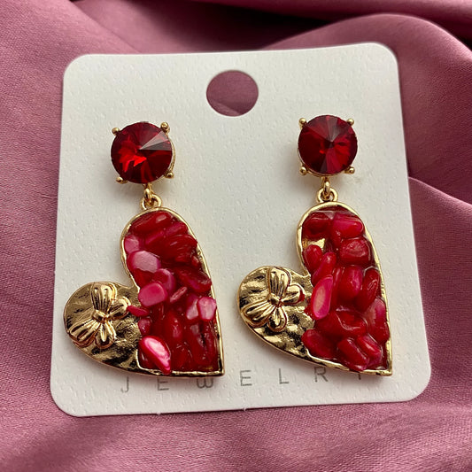 Ruby Luxe Stoned Earrings