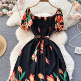 Fiery Bloom Dress