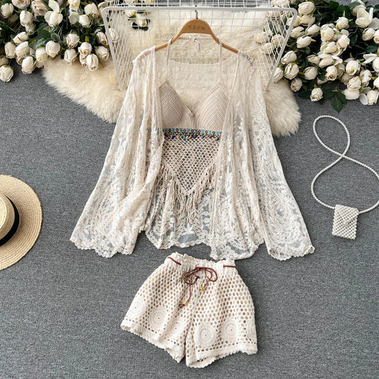 Livia Crochet Beach Co-Ord Set