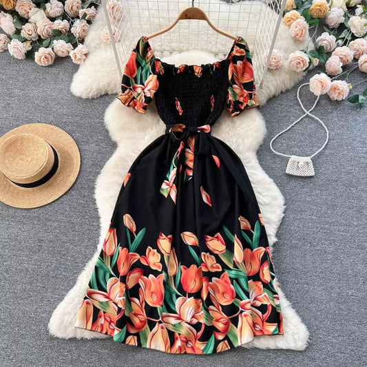 Fiery Bloom Dress