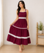 Scarlet Lace Tier Dress