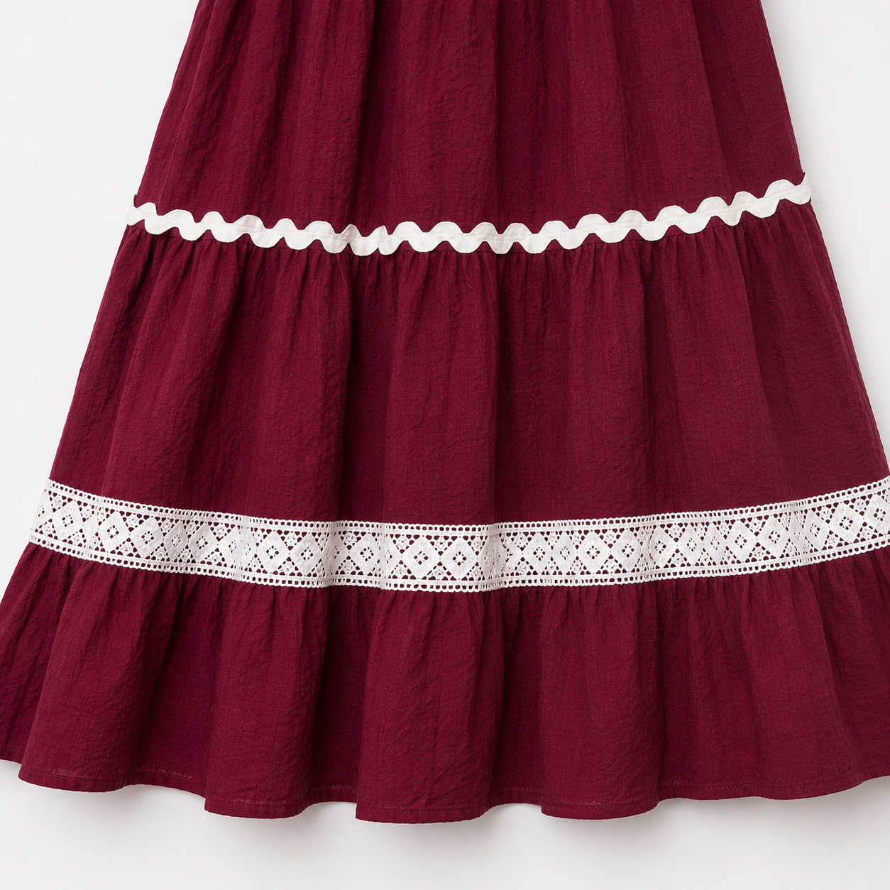 Scarlet Lace Tier Dress