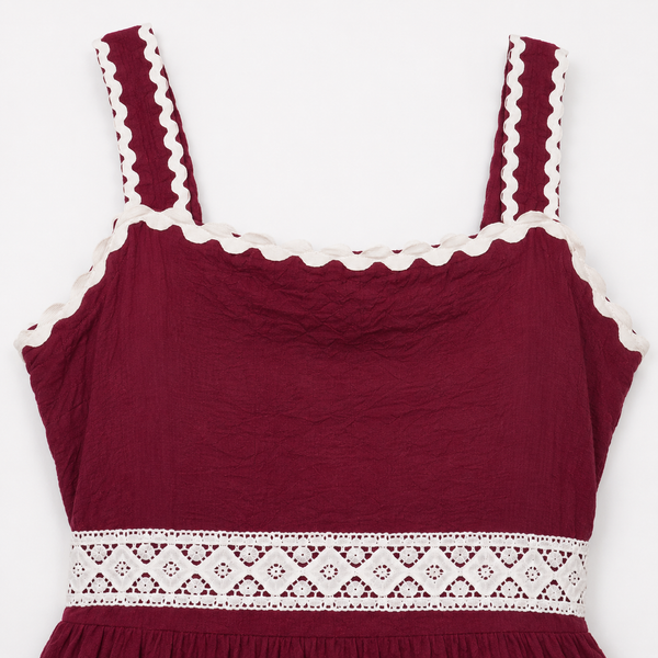 Scarlet Lace Tier Dress