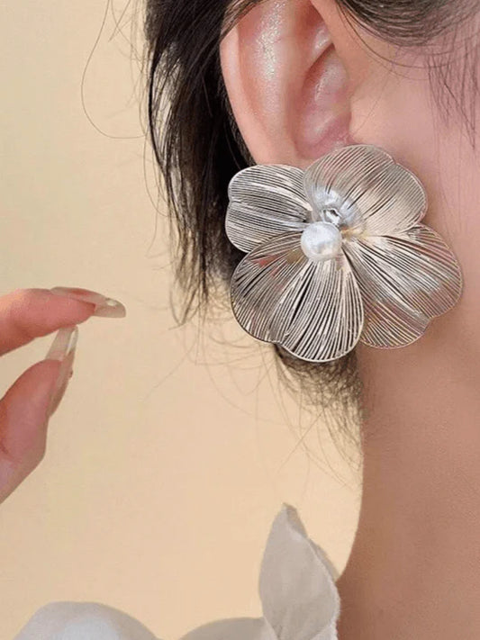 Mesh Flower Earrings