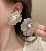 Fancy Pearl Flower Drop Earrings Combo