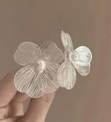 Elegant Gold Plated Flower Stud Earrings