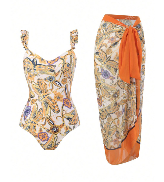 Sunset Flutter Two Piece Beachwear