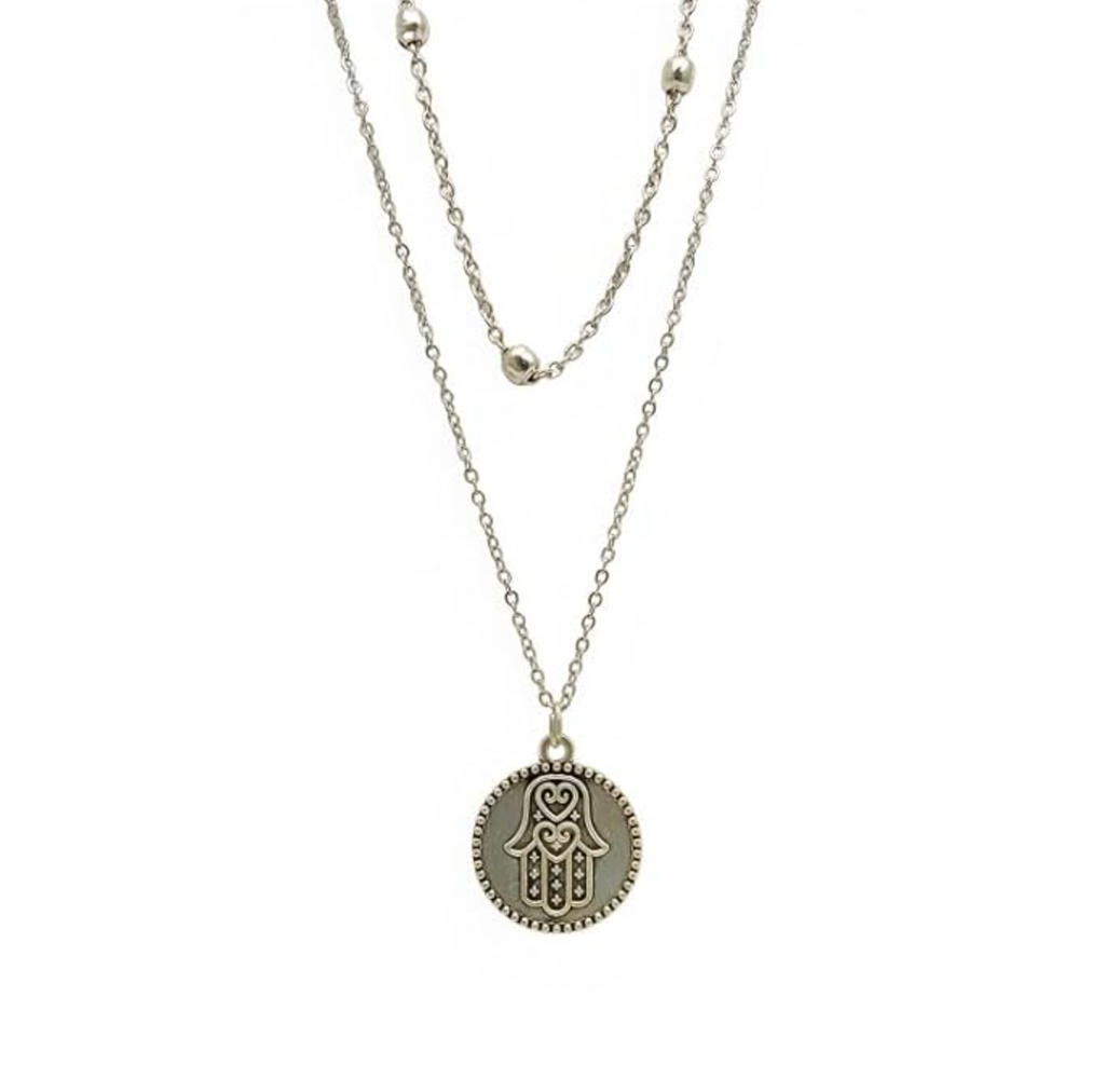Layered Hamsa Pendant