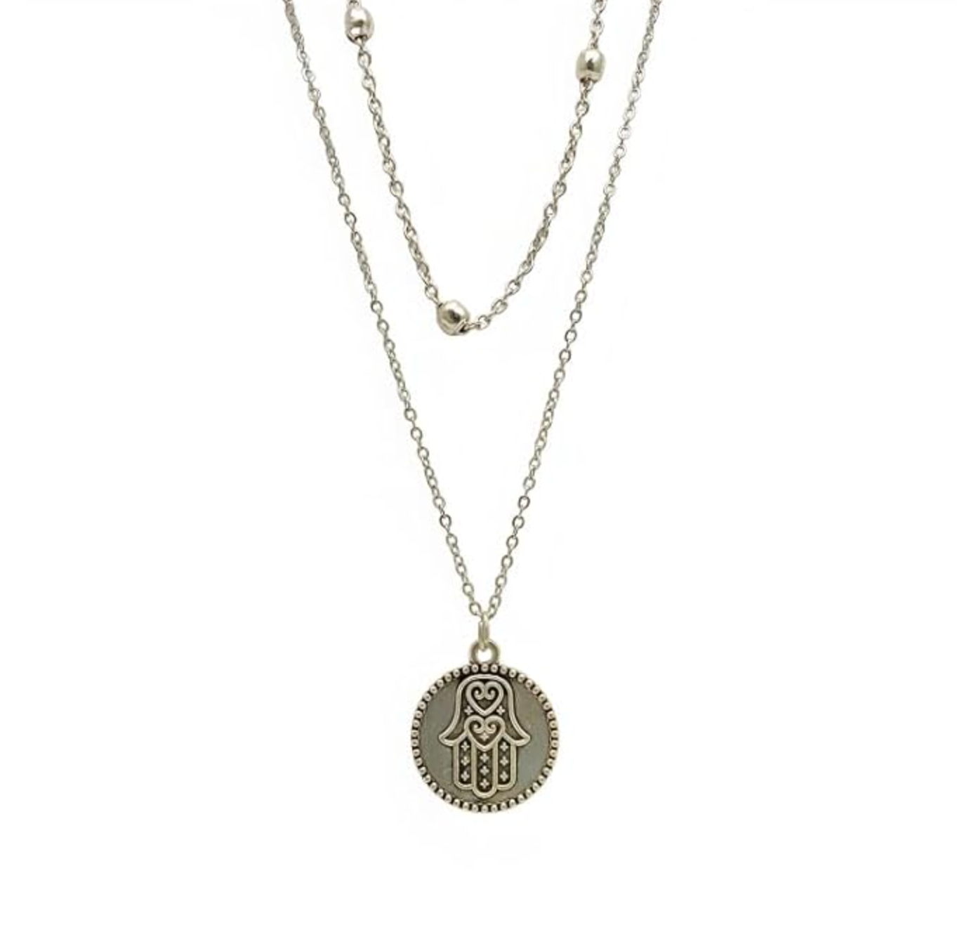 Layered Hamsa Pendant