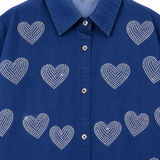 Shimmer Heart Denim Co-Ord Set