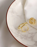 Shining Oval Gold Rings