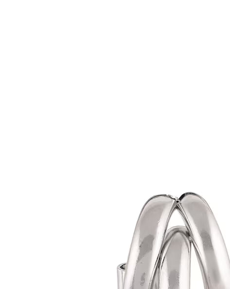 Silver Metrix Hoops Earrings