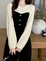 Snowy Knitted Woolen dress