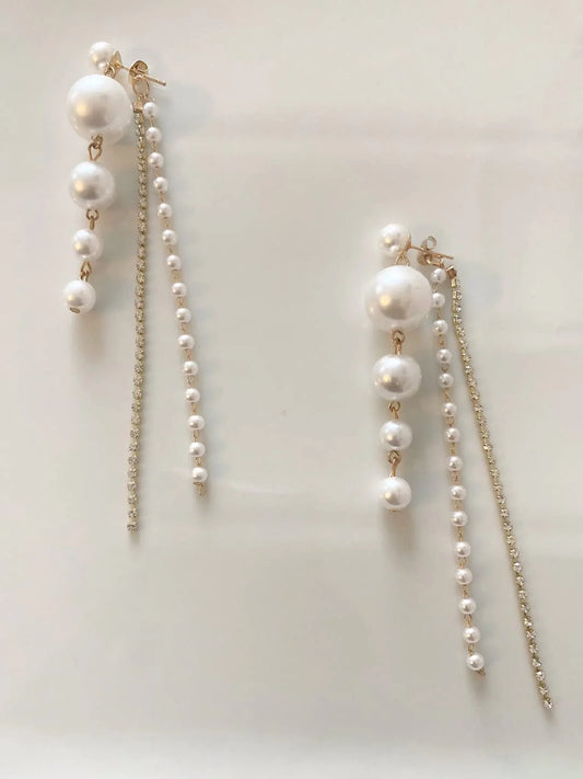 Starlit Pearl Drop Earring