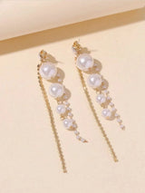 Starlit Pearl Drop Earring