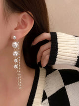 Starlit Pearl Drop Earring