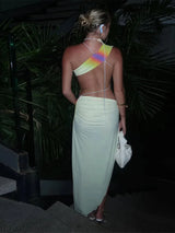 Strappy Rainbow Beach Dress