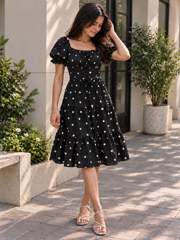 Sunlit Polka Dot Dress