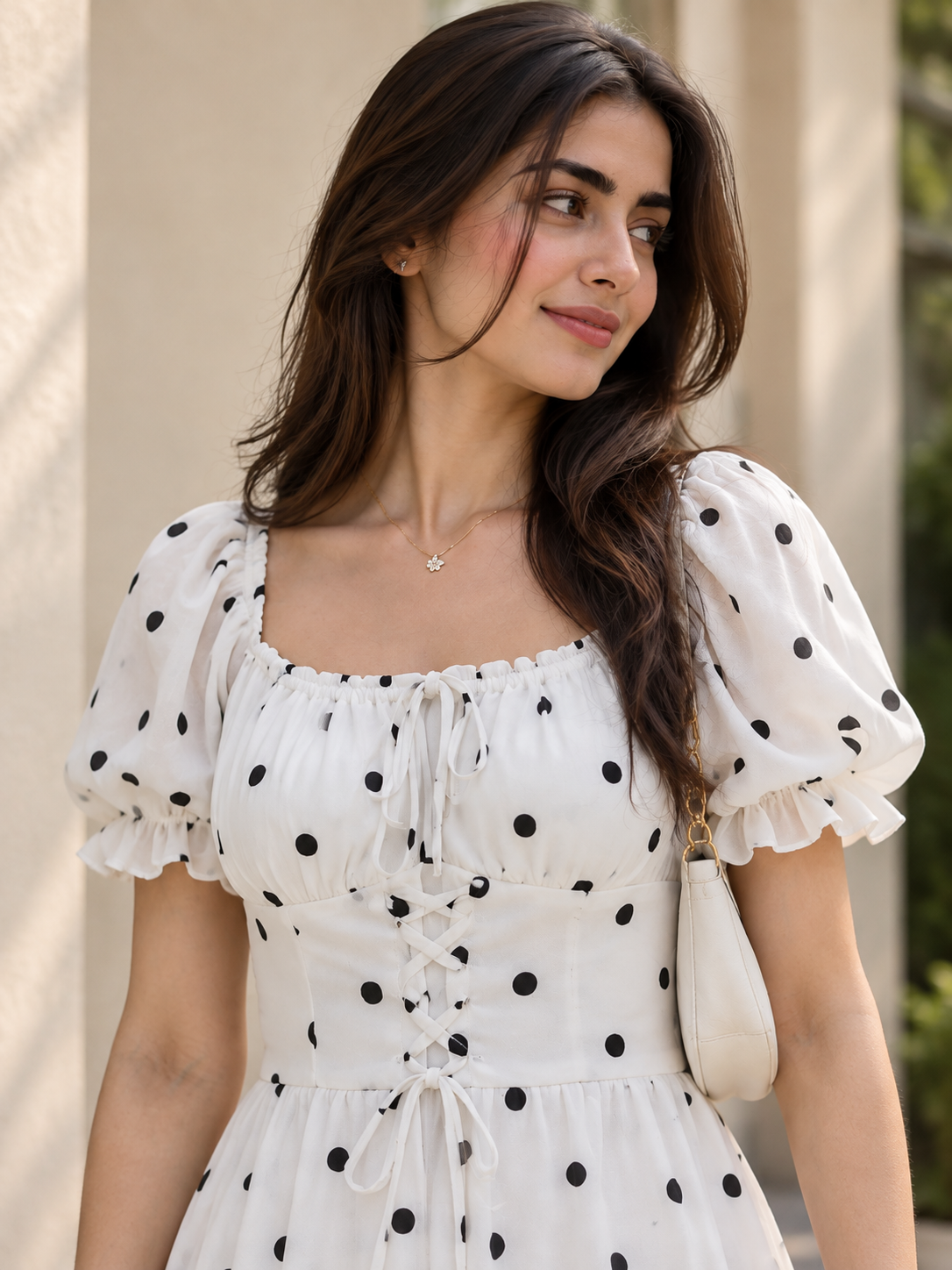Sunlit Polka Dot Dress