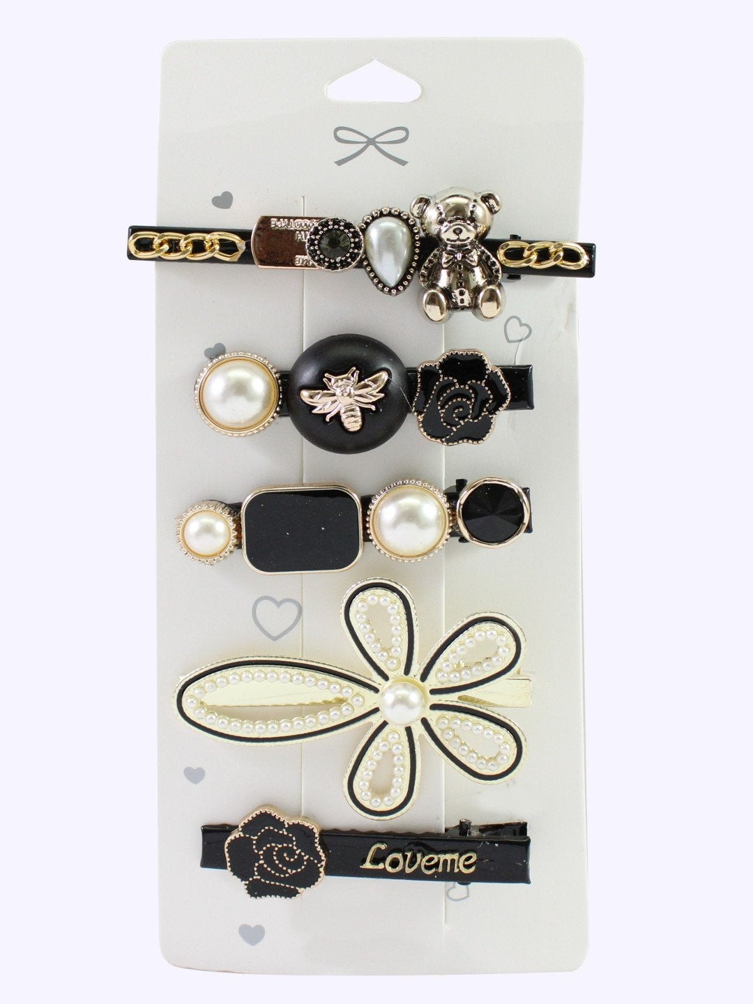 Teddy Charm Black Clip Set Secondary image