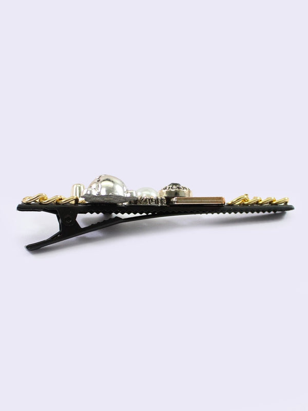 Teddy Charm Black Clip Set