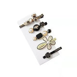 Teddy Charm Black Clip Set