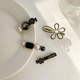 Teddy Charm Black Clip Set