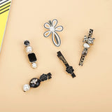 Teddy Charm Black Clip Set