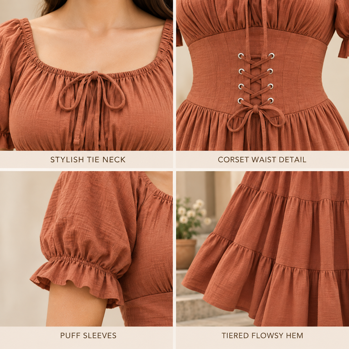 Terracotta Muse Dress