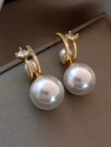 Crystal Pearl Drop Earring
