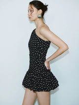 Stylish One Shoulder Mini Dress