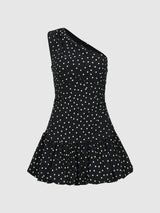 Stylish One Shoulder Mini Dress