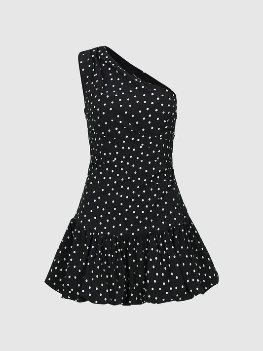 Stylish One Shoulder Mini Dress