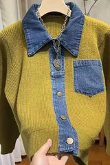 Winter Have Denim Sweater Jacket