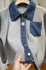 Winter Have Denim Sweater Jacket