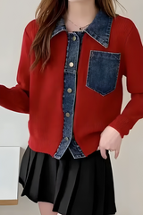 Winter Have Denim Sweater Jacket