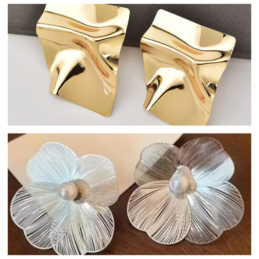 Petal & Ripple Earring Set Combo