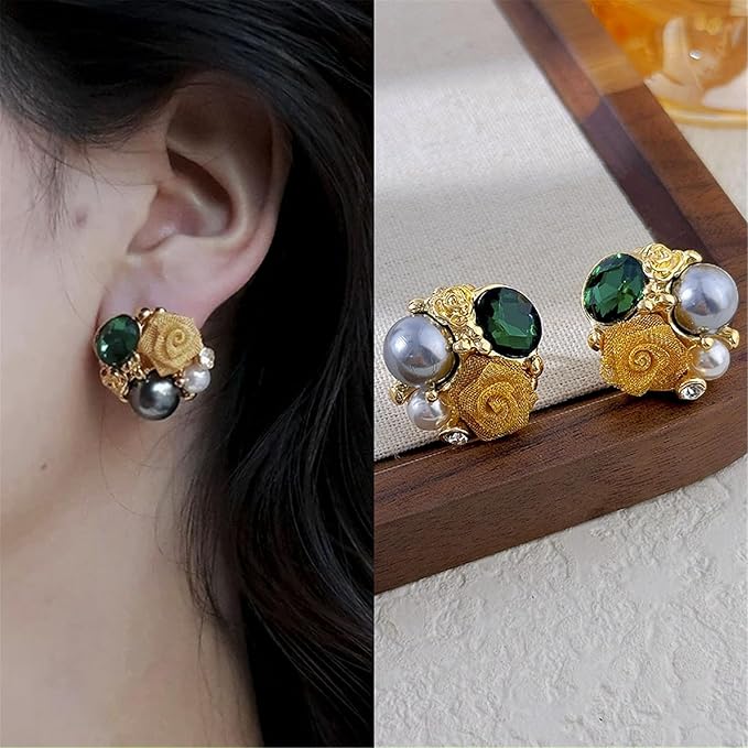 Vintage Pearl Bloom Earrings