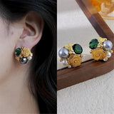 Vintage Pearl Bloom Earrings