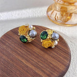 Vintage Pearl Bloom Earrings