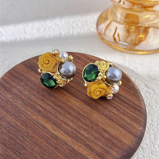 Vintage Pearl Bloom Earrings