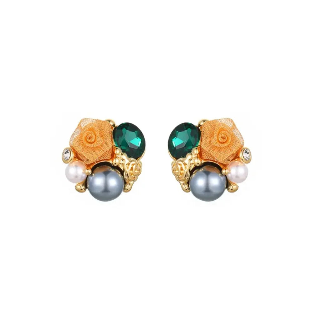 Vintage Pearl Bloom Earrings