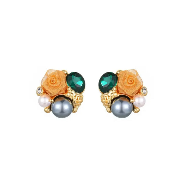 Vintage Pearl Bloom Earrings