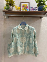 Lace Detail Button-Up Shirt