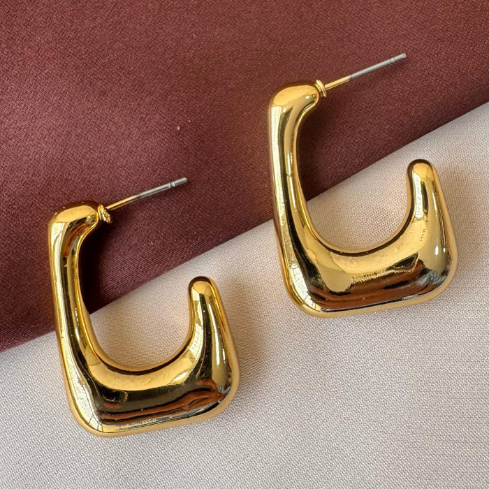 Edgy Gilded Earrings