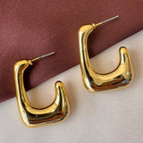 Edgy Gilded Earrings